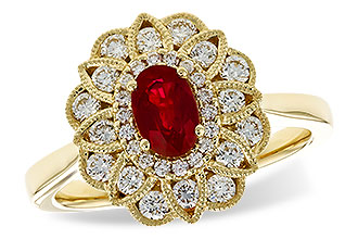 C319-44484: LDS RG .55 TW RUBY 1.07 TGW (6x4MM RUBY)