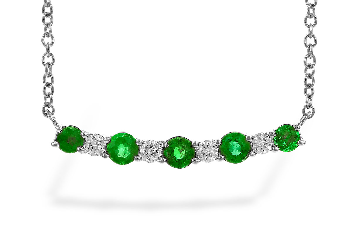 C319-44493: NECK .43 TW EMERALD .55 TGW