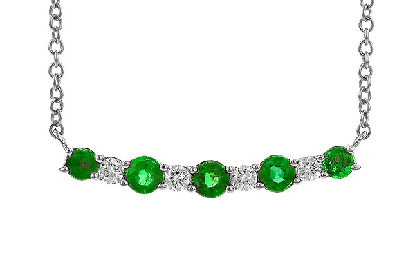 C319-44493: NECK .43 TW EMERALD .55 TGW