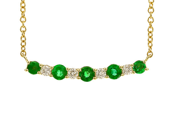 C319-44493: NECK .43 TW EMERALD .55 TGW