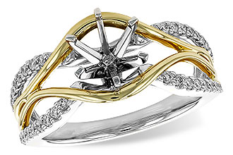 C319-45429: D233-94475 WITH WG RING / YG TRIM .25 TW