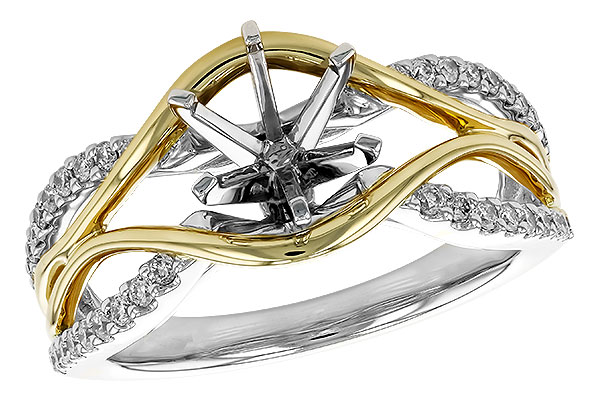 C319-45429: D233-94475 WITH WG RING / YG TRIM .25 TW