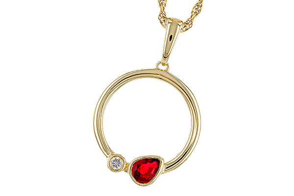 C320-29975: NECKLACE .24 RUBY .26 TGW