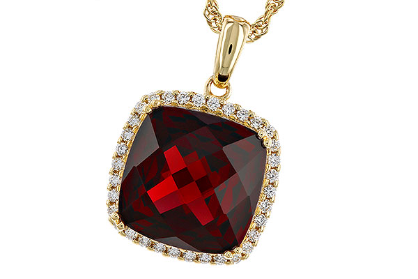 C320-30875: NECKLACE 9.26 GARNET 9.51 TGW (12MM CU)