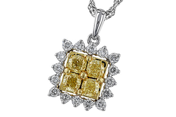 C320-31766: NECK .76 FANCY YELLOW DIAMONDS 1.09 TW