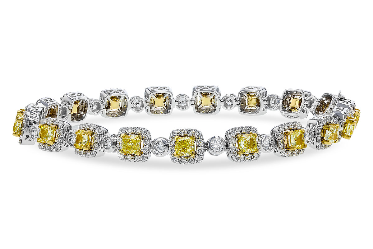 C320-31775: BRACELET 4.37 FANCY YELLOW DIAS 7.12 TW (7")