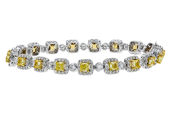 C320-31775: BRACELET 4.37 FANCY YELLOW DIAS 7.12 TW (7")