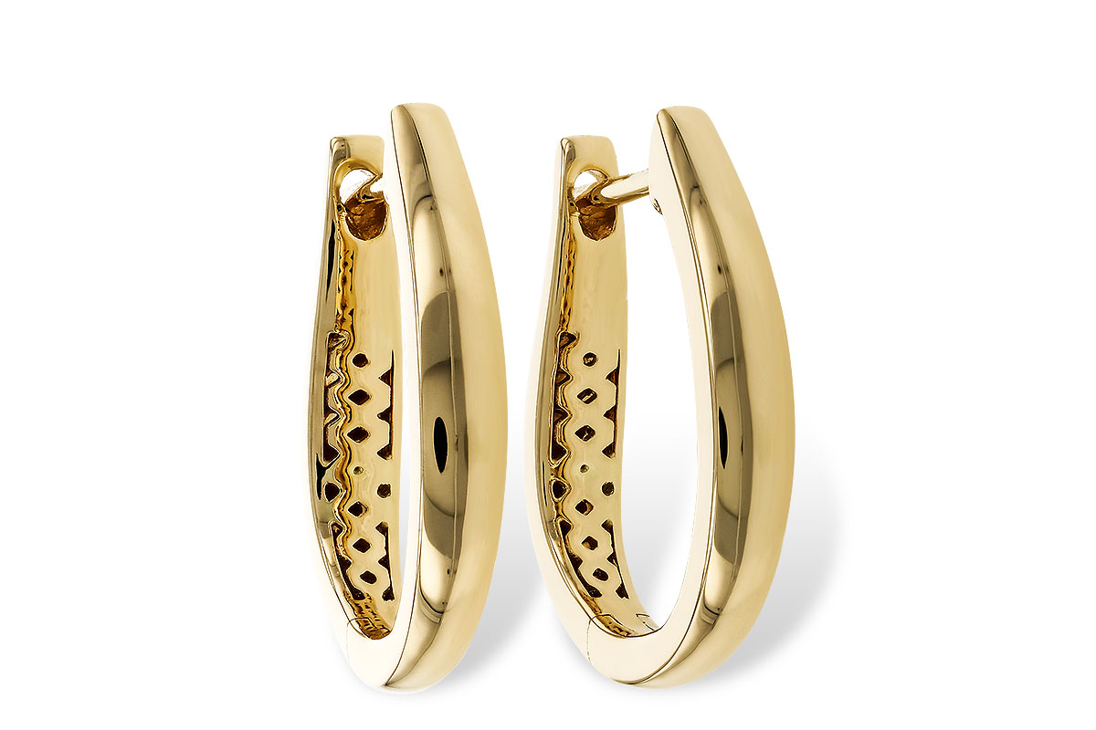 C320-33620: GOLD EARRINGS (17MM)