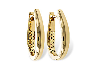 C320-33620: GOLD EARRINGS (17MM)