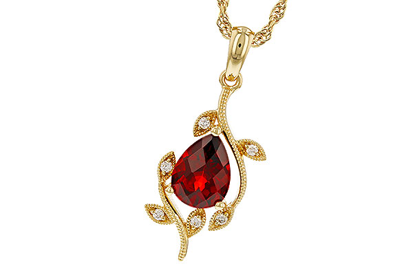 C320-34475: NECKLACE 1.34 GARNET 1.39 TGW (8X6MM GAR)