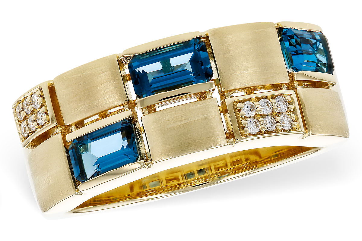 C320-34520: LDS RG .94 LONDON BLUE TOPAZ 1.00 TGW