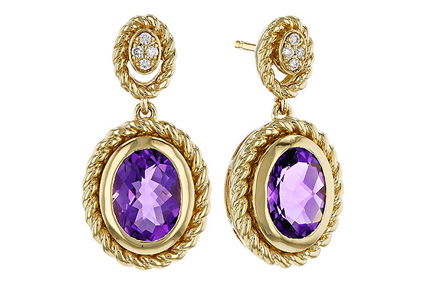 C320-36302: EARRINGS 1.98 AMETHYST 2.02 TGW (8x6MM AMY)