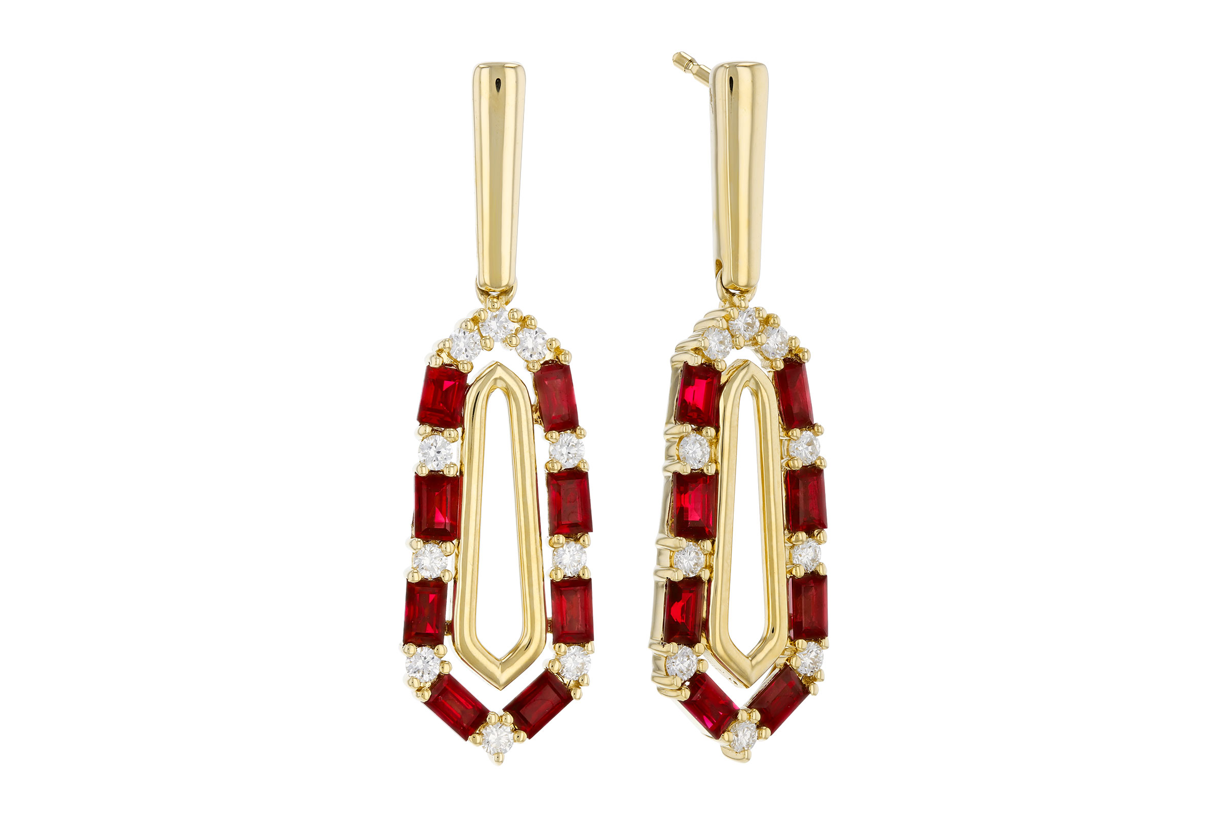 C321-21775: EARR .98 TW RUBY 1.26 TGW