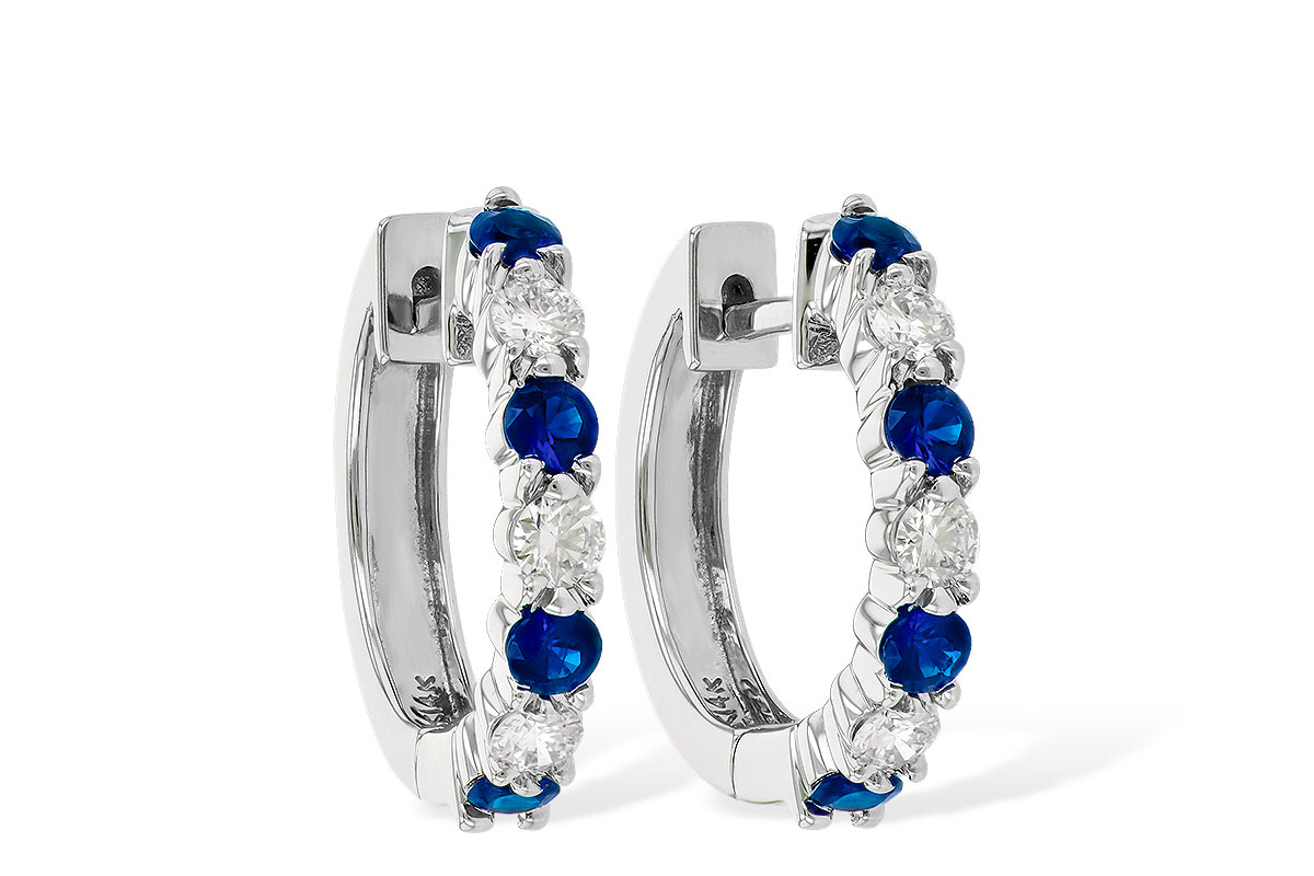 D046-67202: EARRINGS .64 SAPP 1.05 TGW