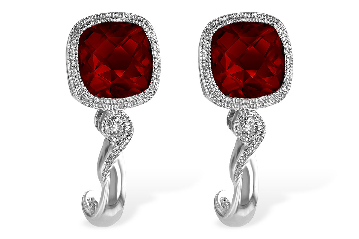 D229-44529: EARRINGS 2.36 GARNET 2.40 TGW