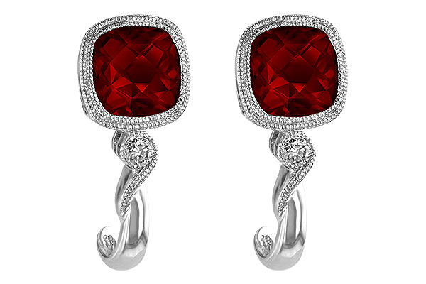 D229-44529: EARRINGS 2.36 GARNET 2.40 TGW