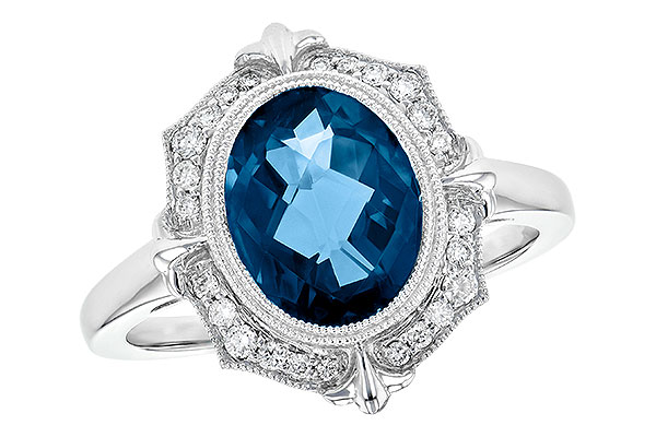 D235-80829: LDS RG 3.00 LONDON BLUE TOPAZ 3.16 TGW