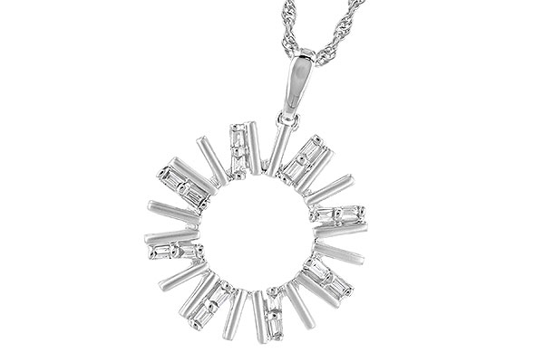 D318-50875: NECK .14 TW BAGUETTES