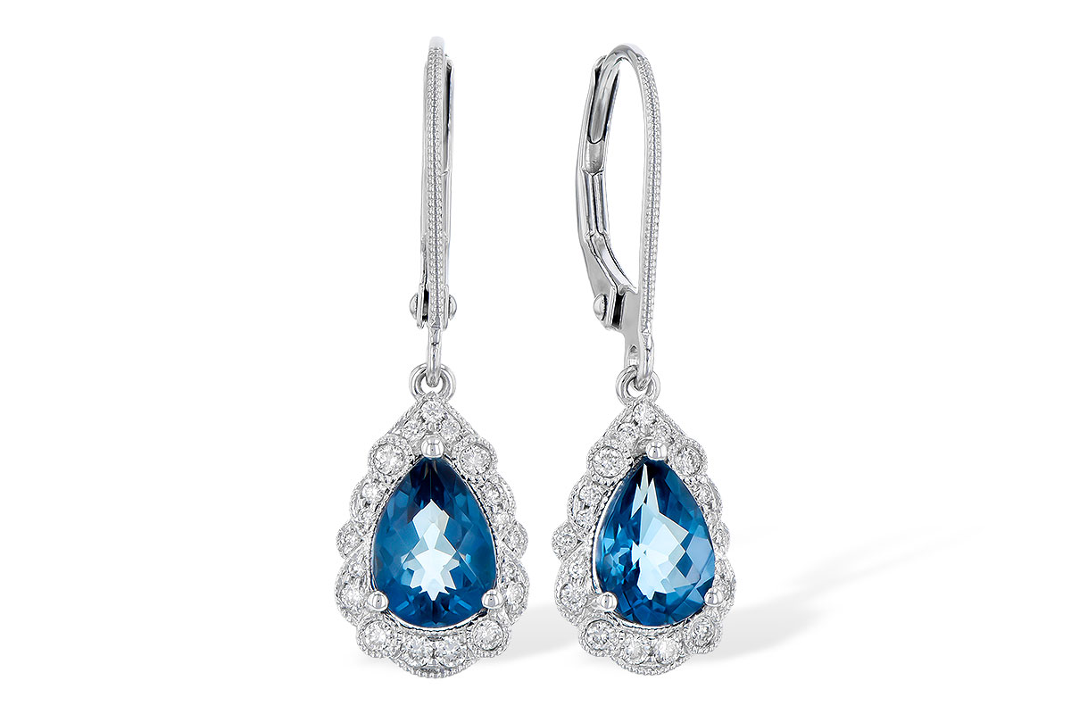D318-53629: EARR 1.48 TW LONDON BLUE TOPAZ 1.63 TGW