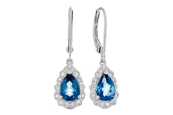 D318-53629: EARR 1.48 TW LONDON BLUE TOPAZ 1.63 TGW