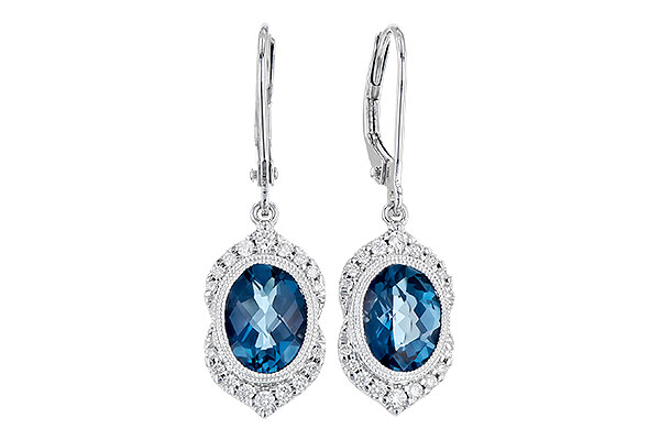 D318-54520: EARR 2.45 LONDON BLUE TOPAZ 2.64 TGW