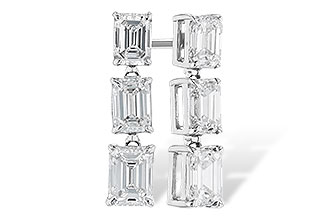 D319-38166: EARRINGS 1.12 TW EMERALD CUTS