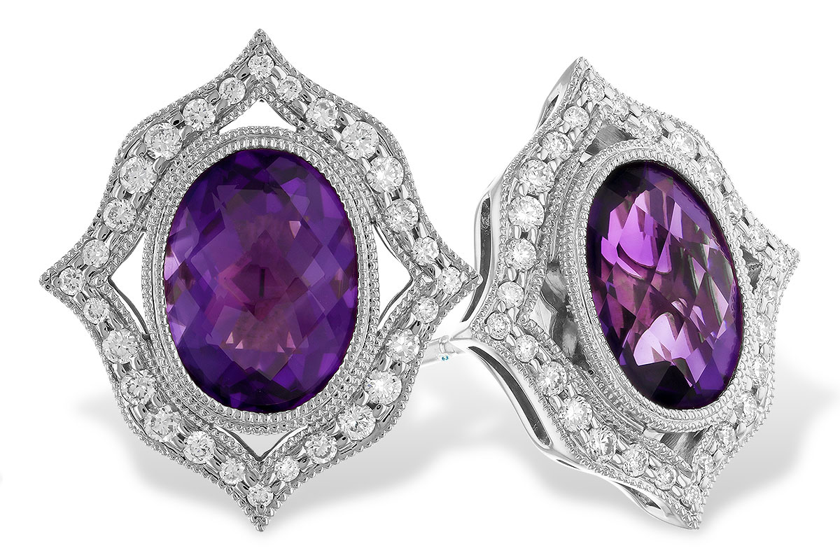 D319-43611: EARR 2.12 TW AMETHYST 2.36 TGW (8x6 MM AMY)