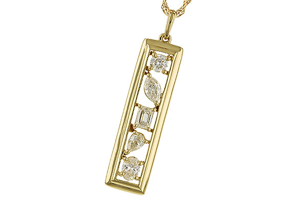 D319-45384: NECKLACE .85 TW FANCY CUT DIAMONDS
