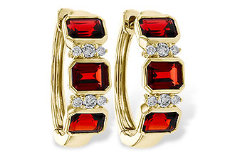 D320-29966: EARRING 1.50 TW GARNET 1.61 TGW