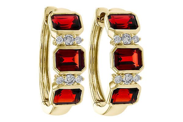 D320-29966: EARRING 1.50 TW GARNET 1.61 TGW