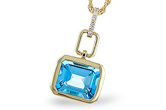 D320-31811: NECKLACE 3.26 BLUE TOPAZ 3.30 TGW (10x8MM BT)