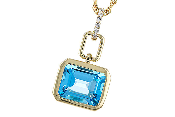 D320-31811: NECKLACE 3.26 BLUE TOPAZ 3.30 TGW (10x8MM BT)