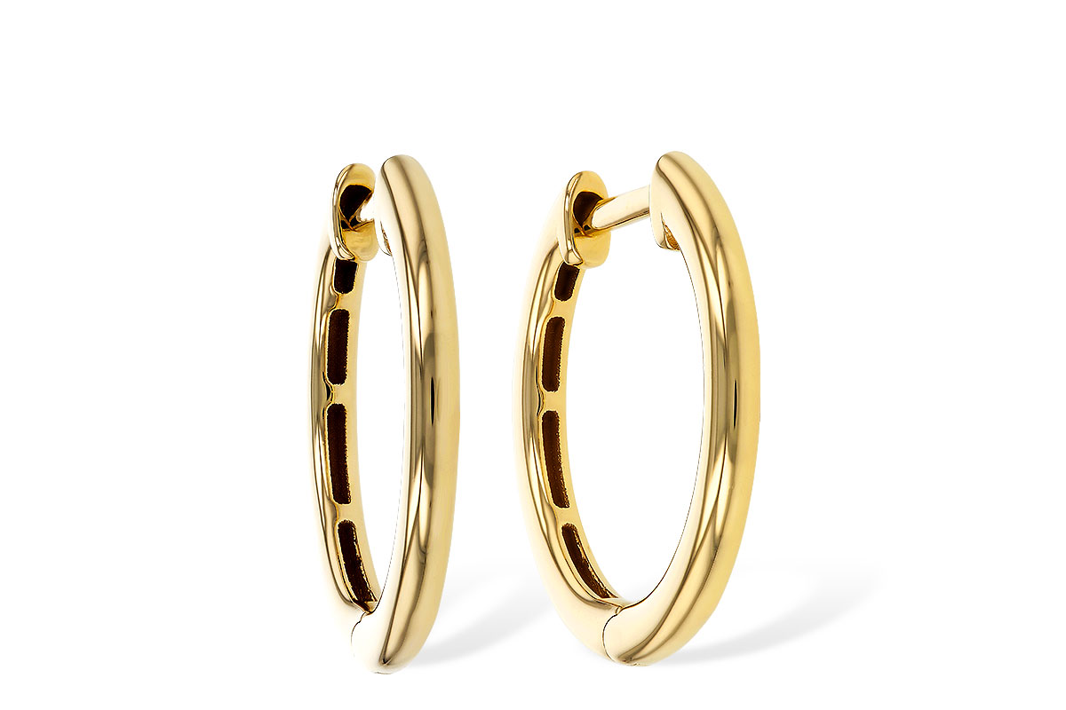 D320-35375: GOLD EARRINGS (16MM)
