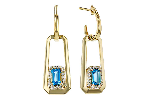 D320-36329: EARRING .66 TW BLUE TOPAZ .80 TGW (5x3MM BT)