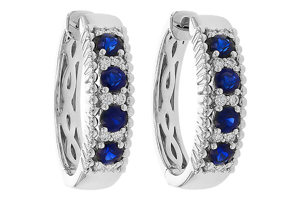 D320-36338: EARRINGS .56 TW SAPP .68 TGW