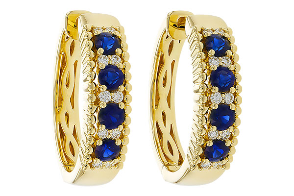 D320-36338: EARRINGS .56 TW SAPP .68 TGW