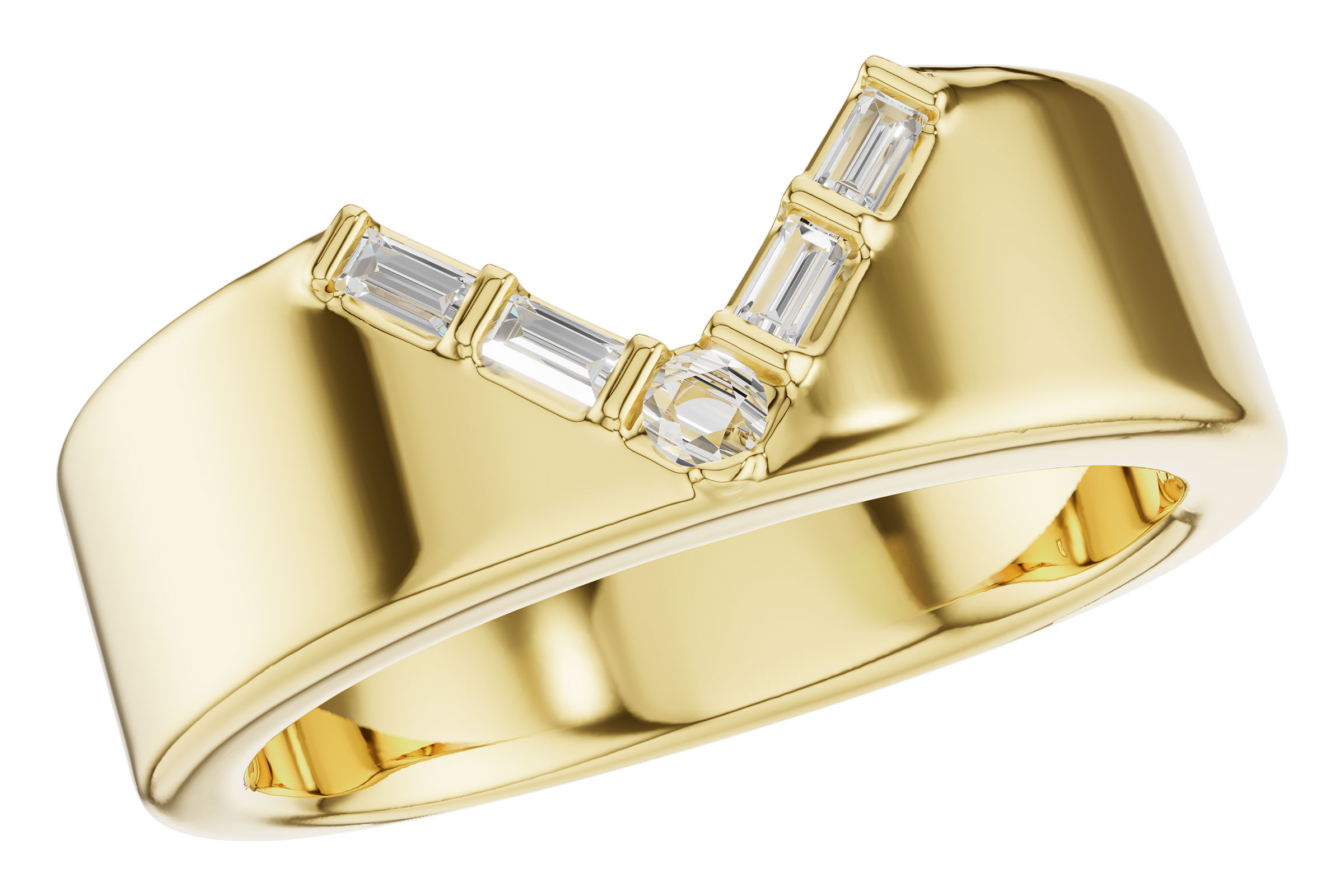 D321-19938: LDS DIA WED RG .07 BAGUETTE .11 TW