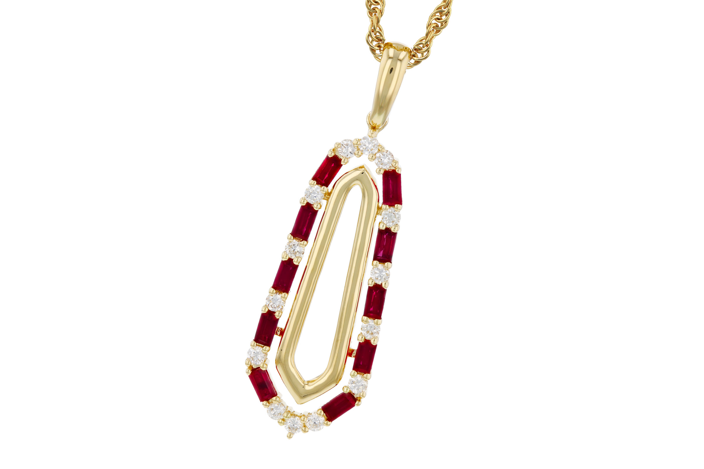 D321-21766: NECKLACE .72 TW RUBY .92 TGW