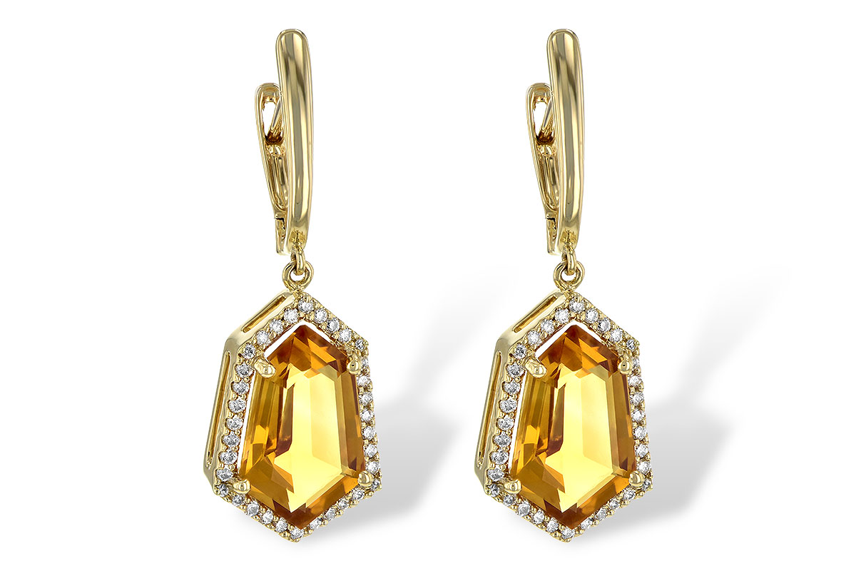 E235-74493: EARR 3.80 TW CITRINE 4.05 TGW