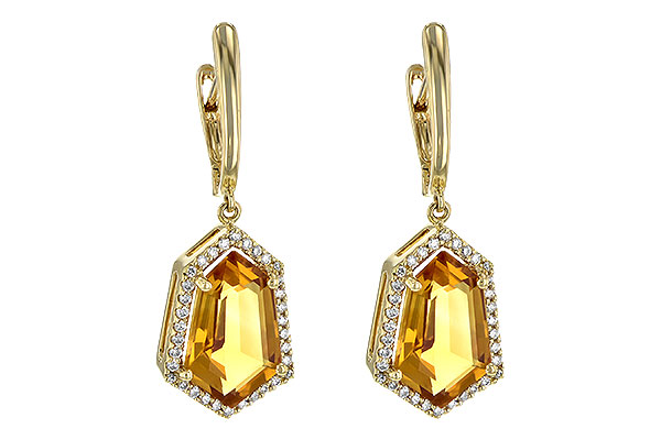 E235-74493: EARR 3.80 TW CITRINE 4.05 TGW