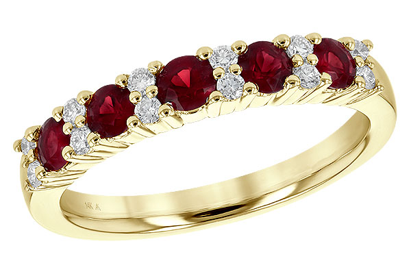 E235-74538: LDS WED RG .66 RUBY .83 TGW