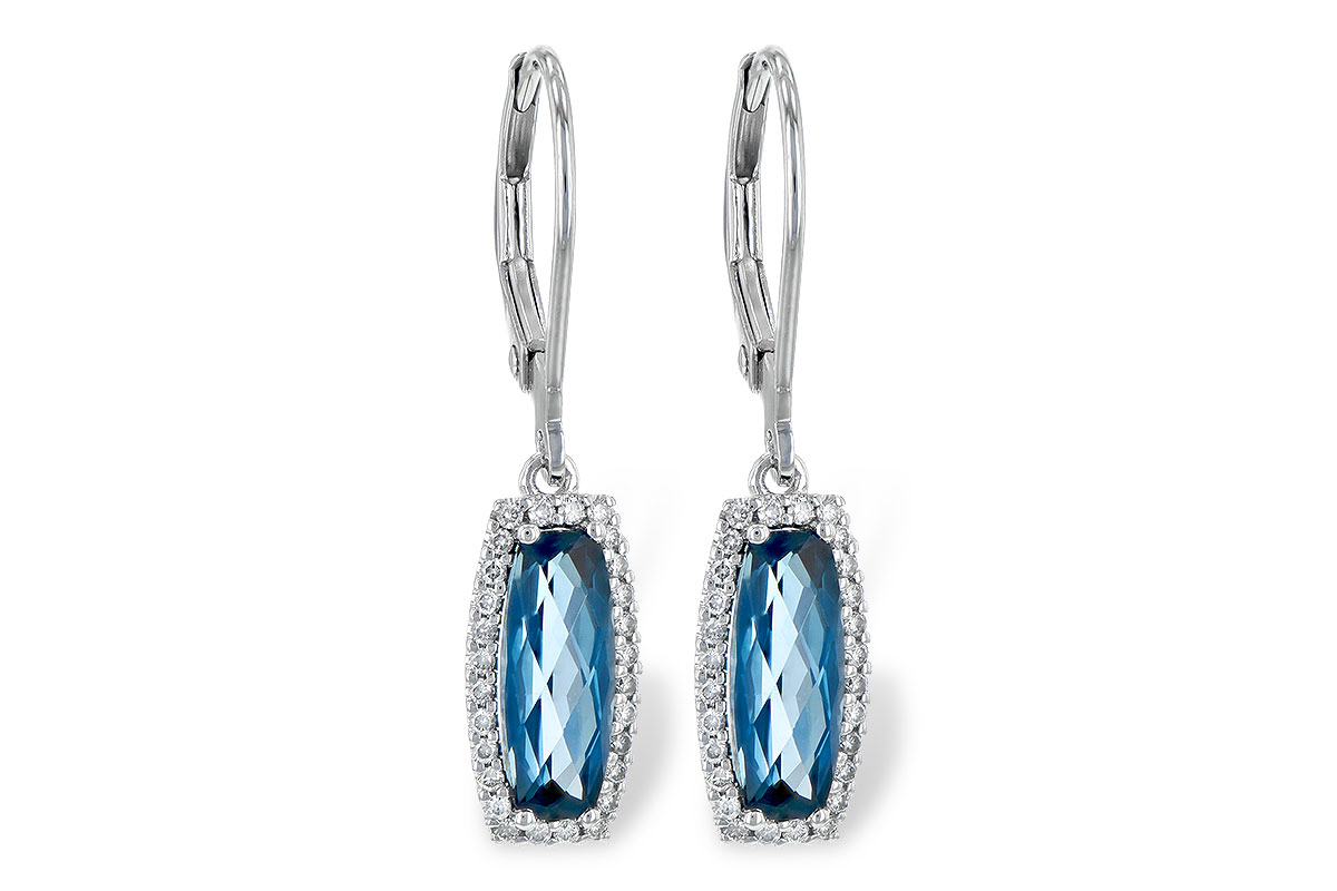 E235-79029: EARR 2.10 LONDON BLUE TOPAZ 2.28 TGW