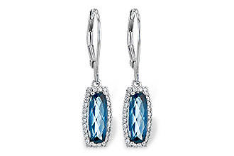 E235-79029: EARR 2.10 LONDON BLUE TOPAZ 2.28 TGW