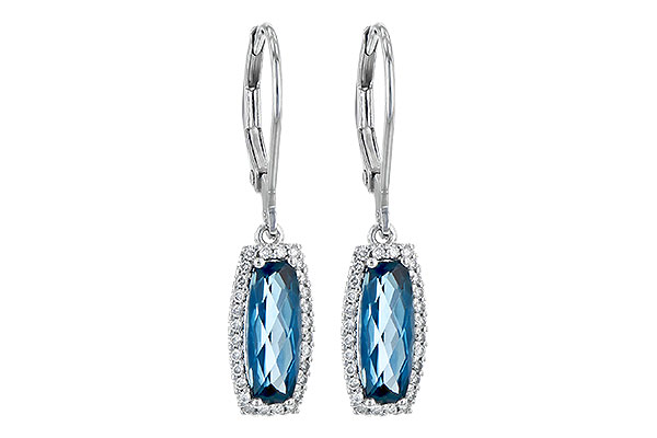 E235-79029: EARR 2.10 LONDON BLUE TOPAZ 2.28 TGW