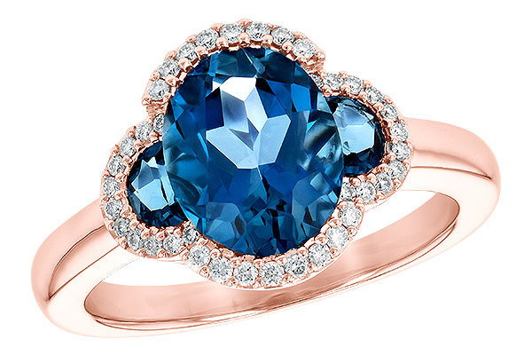 E235-79056: LDS RG 3.04 TW LONDON BLUE TOPAZ 3.20 TGW