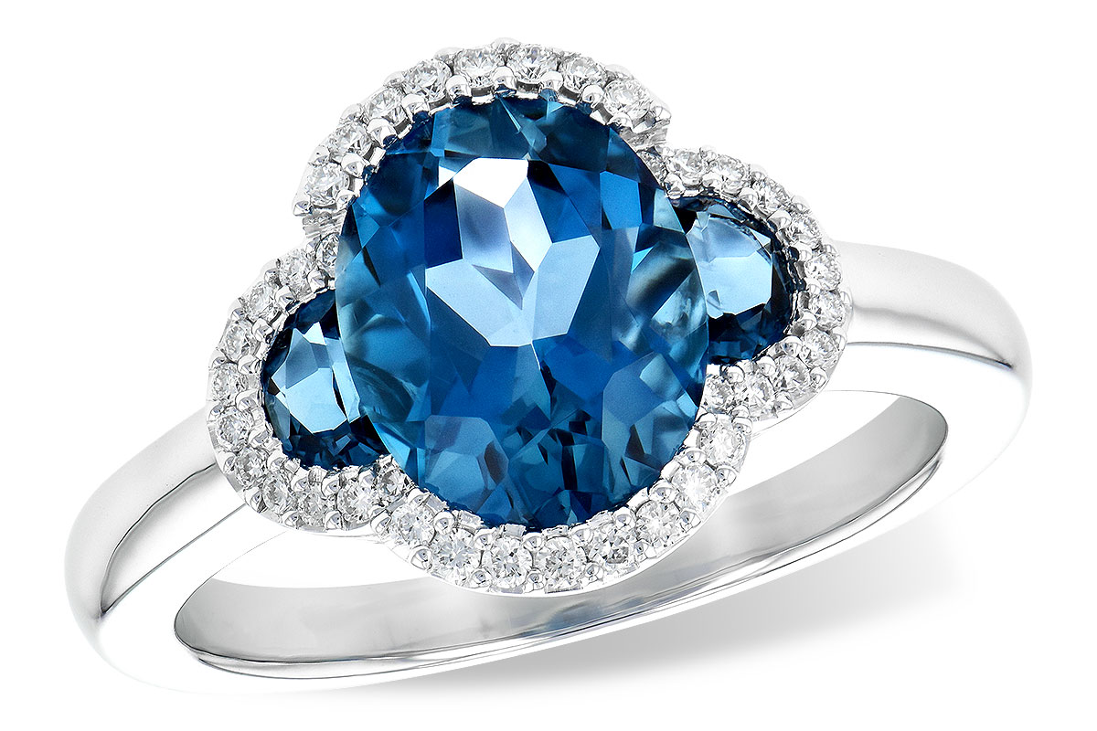 E235-79056: LDS RG 3.04 TW LONDON BLUE TOPAZ 3.20 TGW