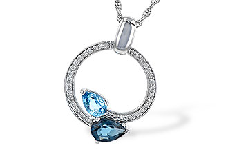 E235-79947: NECK 1.22 BLUE TOPAZ 1.40 TGW