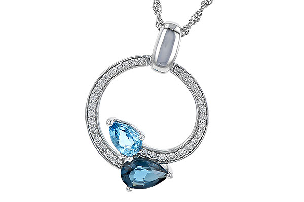 E235-79947: NECK 1.22 BLUE TOPAZ 1.40 TGW