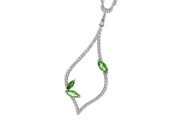 E235-79984: NECK .35 GREEN GARNET .55 TGW