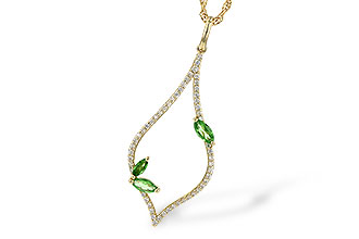 E235-79984: NECK .35 GREEN GARNET .55 TGW